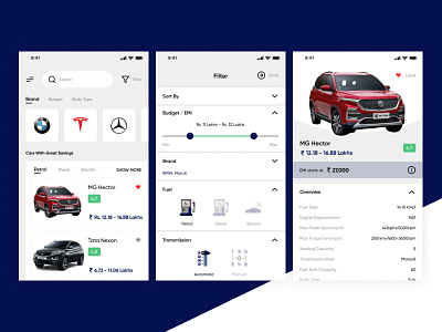 Car Marketplace Concept UI app app ui auto buy car car brand car details car marketplace ecommerce filter ui user interface