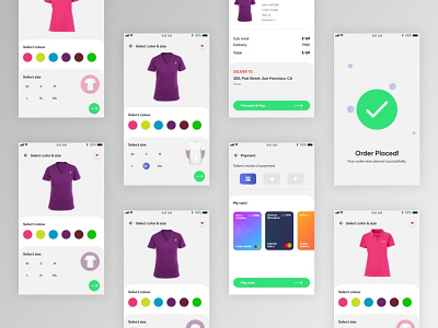 T-shirt E-Commerce UI concept app app design app ui design e commerce payment shopping app ui user interface