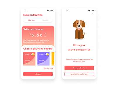 Donation - Concept UI app app design app ui donation payment payment screen summary user interface user interface design