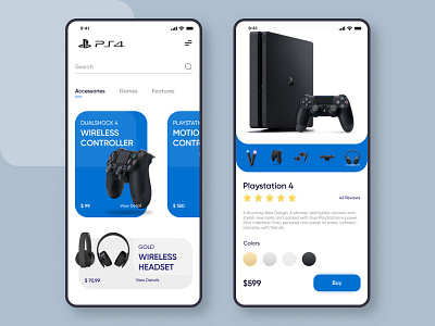 Play station 4 concept UI app app design app ui design e commerce search results ui uitrends user interface