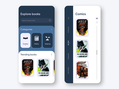 Bookstore concept UI app app design app ui book book reading books design e commerce online reading search results ui ui design user interface