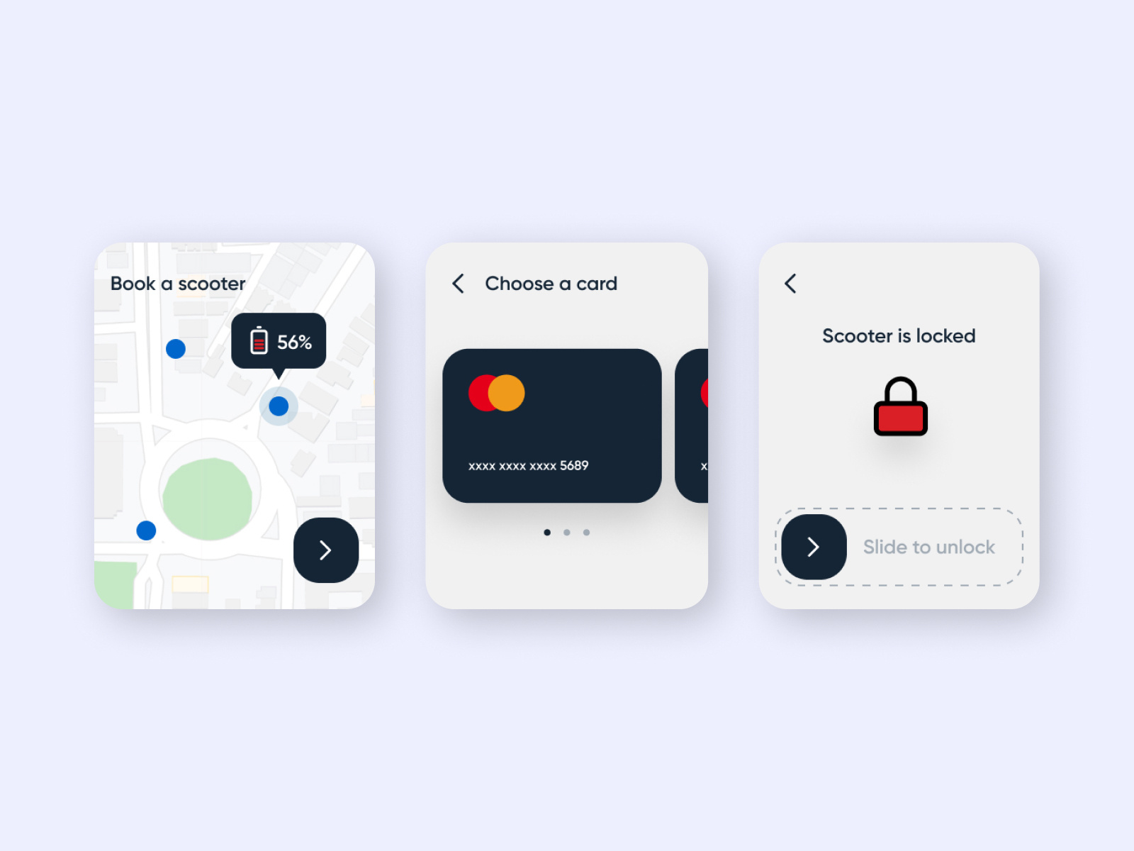 Scooter booking watch concept UI by Shrinidhi Gour on Dribbble