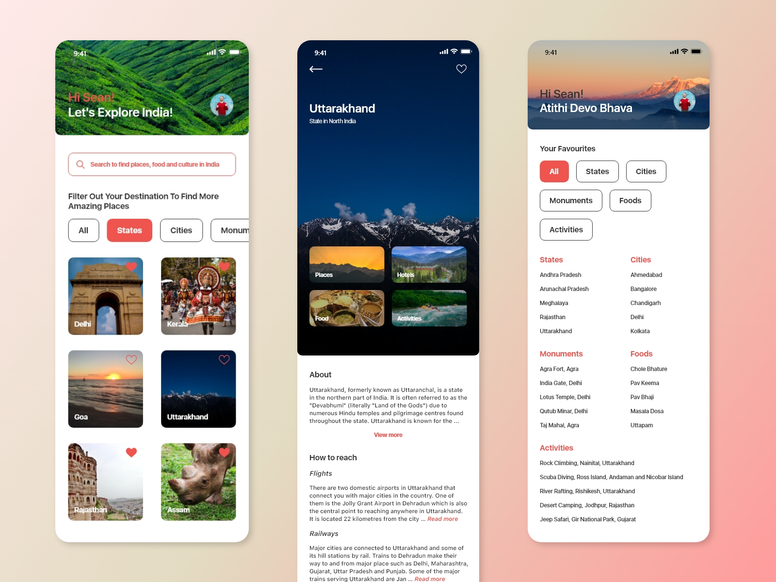 India Trip Advisor App Design by Sahil Islam on Dribbble