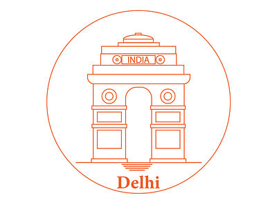 India Gate - Delhi about branding color design explore illustration minimalist monument typography ui