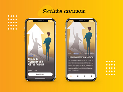 Article Concept app article artist behance cuberto design dribble illustration newsfeed outcrowd post typography ui ui8 uiux uplabs ux vector