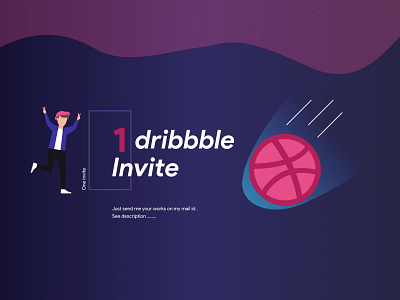 One dribbble invite abstract artwork behance branding design design art dribbleinvite illustrator logo typography ui8 uiux uplabs vector webdesign website