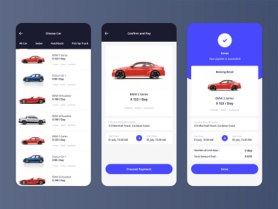 Rent a car adobe automobile behance car cart checkout design dribble filter listing payment rent ui ui8 uidesign uplabs ux