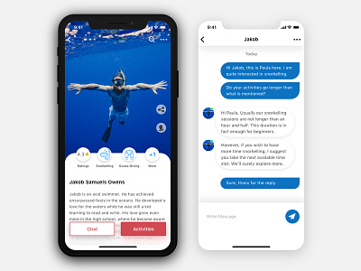 Aim Astra | Mentors Screens (Single Mentor) adventure app chat design ios mentors ux ui
