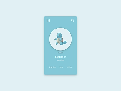 Squirtle android app dailyui design icon typography