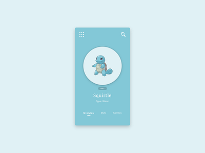 Squirtle android app dailyui design icon typography