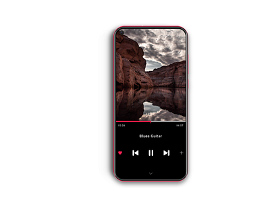 Audio Player | Blues Guitar audio audio app audio player player controls typography