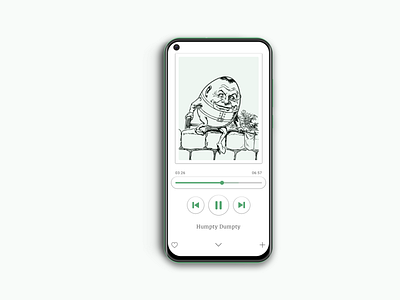 Audio Player | Humpty Dumpty audio player children kids player typography