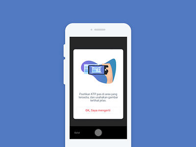 Pop-Up / Overlay app daily ui dailyui dailyui 016 design dialog dialog box id card minimal mobile mobile design overlay pop up scan ktp ui ui design ux