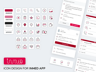 Icon Design — INMED Application colorful icons essential icons icon design icon designs icons set interface icons ui design ui icon