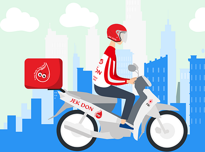 Illustration for JEK-DON from app SIDONI (PMI Tangerang) branding graphic design illustration jekdon