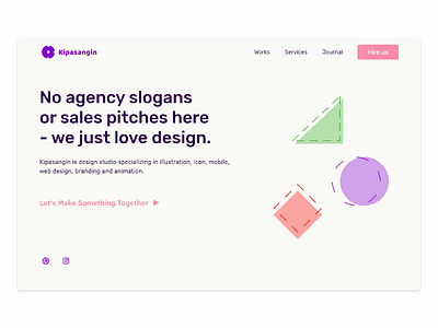 Kipasangin - Landing Page daily ui design landing landing page minimal page ui design web design website