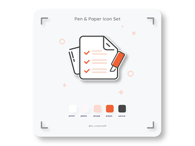 Pen & Paper Icon Set adobe design flat icon illustration illustrator logo minimal photoshop ui ux vector