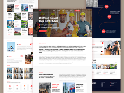 Real Estate Landing Page architect architecture broker business construction real estate ui ux
