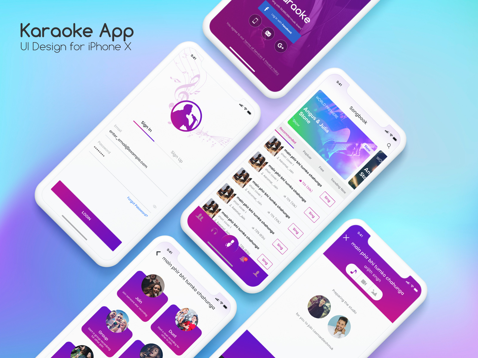 Karaoke Apps ios by Ravindra Nath on Dribbble