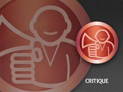 Critique Badge app badge icon icons phone reward set ui
