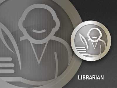 Librarian Badge app badge icon icons phone reward set ui