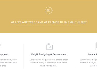 We love what we do ui web