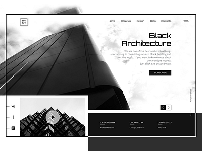 Website ideas for an architectural bureau architecture black blog building design ui web