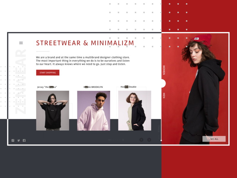 Zenwear Clothing Shop By Polina Gutsanovich On Dribbble