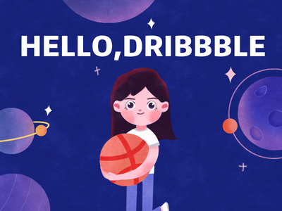 HELLO DRIBBBLE! illustration 插图