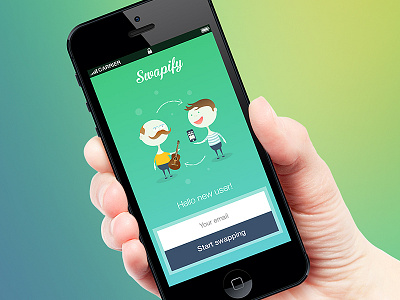 Swapify app app application graphic illustration iphone ui ux visual design