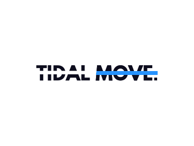 Tidal Move logo branding change innovation logo typographic