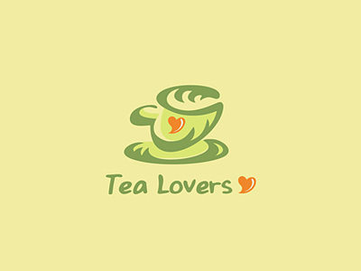 Tea Lovers logo cafe curly decorative hand drawn logo logo design logotype tea typography visual design