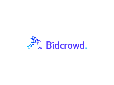 Bidcrowd Logo version 1 bid branding crowd graphic identity logo logotype visual