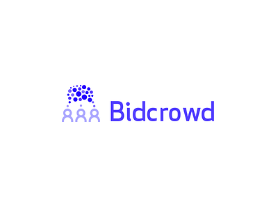 Bidcrowd Logo version 2 bid branding crowd graphic identity logo logotype visual