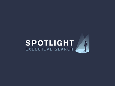 Spotlight logo WIP branding business design executive hiring hr human relations job search logo logotype search visual