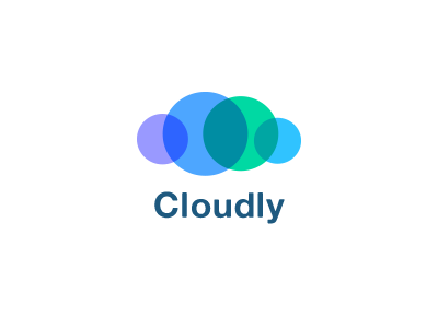 Cloud solution logo sketch circles cloud identity logo minimalist modern startup visual