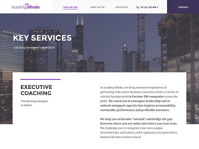 LM Services page sketch visual design web design website