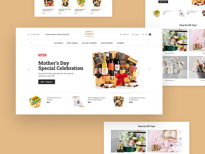 Website // Landing Home Page for Flower and Hamper Online Store