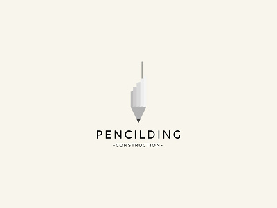 PENCILDING branding construction logo creative design graphic design icon identity logo minimal real estate logo