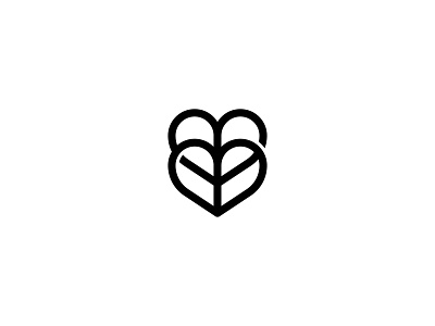 Connected Heart branding connected heart creative design graphic design icon identity logo logo mark minimal minimalist modern monogram symbol
