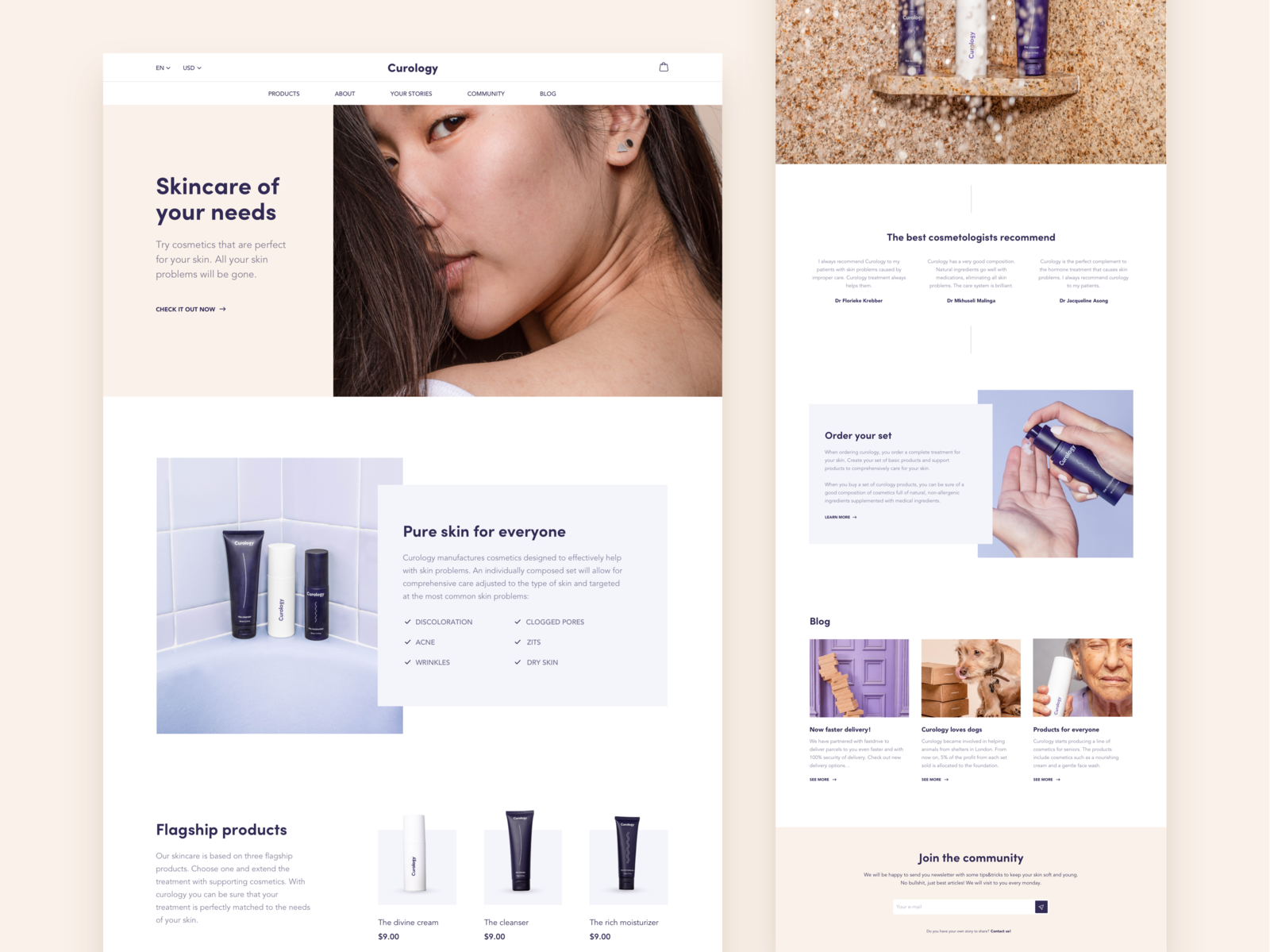 Cosmetics Brand – Web Concept by Adrianna Pisarska for SwingDev on Dribbble