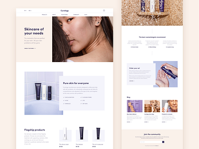 Cosmetics Brand – Web Concept concept cosmetics landing page pastel colors ui web