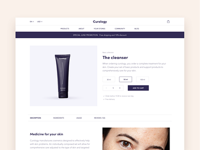 Product Page – Web Concept