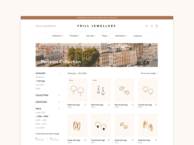 Jewellery Store – Web Concept concept ecommerce elegant filters jewellery jewelry product product list product page ui web