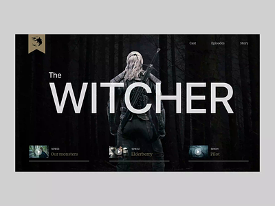 The Witcher — Web Concept animated animation concept design netflix series thewitcher ui web website witcher