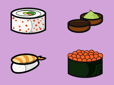 Sushi design food illustration minimal simple sushi vector