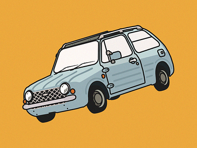 Nissan Pao car design illustration minimal nissan nissan pao simple sticker vector