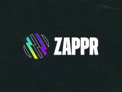 Zappr bolt brand branding colorful design grunge icon identity lighting bolt lightning logo logomark old retro television vintage zapper