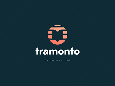 Tramonto book bookclub brand branding colorful design icon identity logo logomark negative space sunrise suns sunset