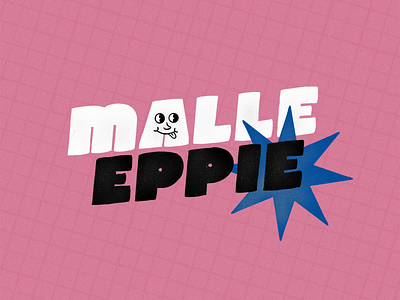 Malle Eppie bold boom branding crazy design eppie face malle procreate star tongue typography wordmark